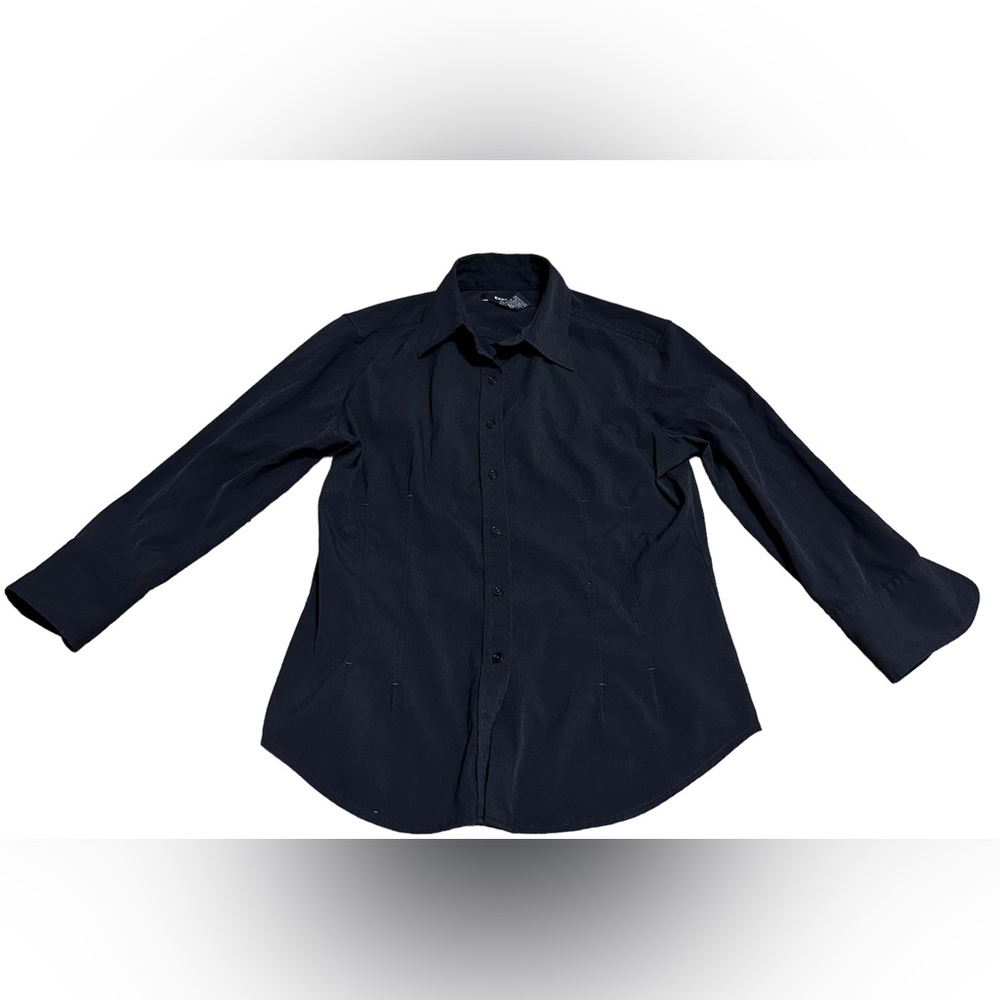 Classic Women’s Black Express Button Down Blouse size 7/8 Stretch